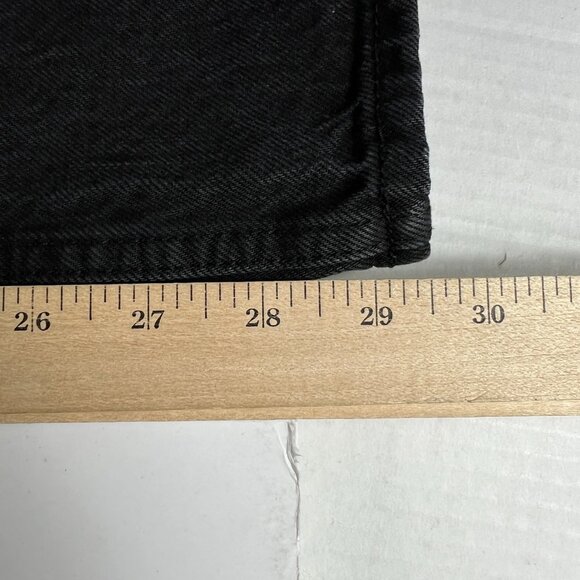 Abercrombie Fitch Jeans Women 27x29* High Rise Loose Pleated Black Denim Tag 27S - Picture 12 of 16